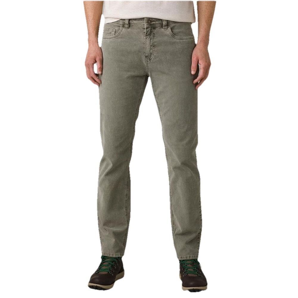 Prana Sustainer Pants Men's Size 33x30 Slim Fit Green Corduroy Hiking Camping